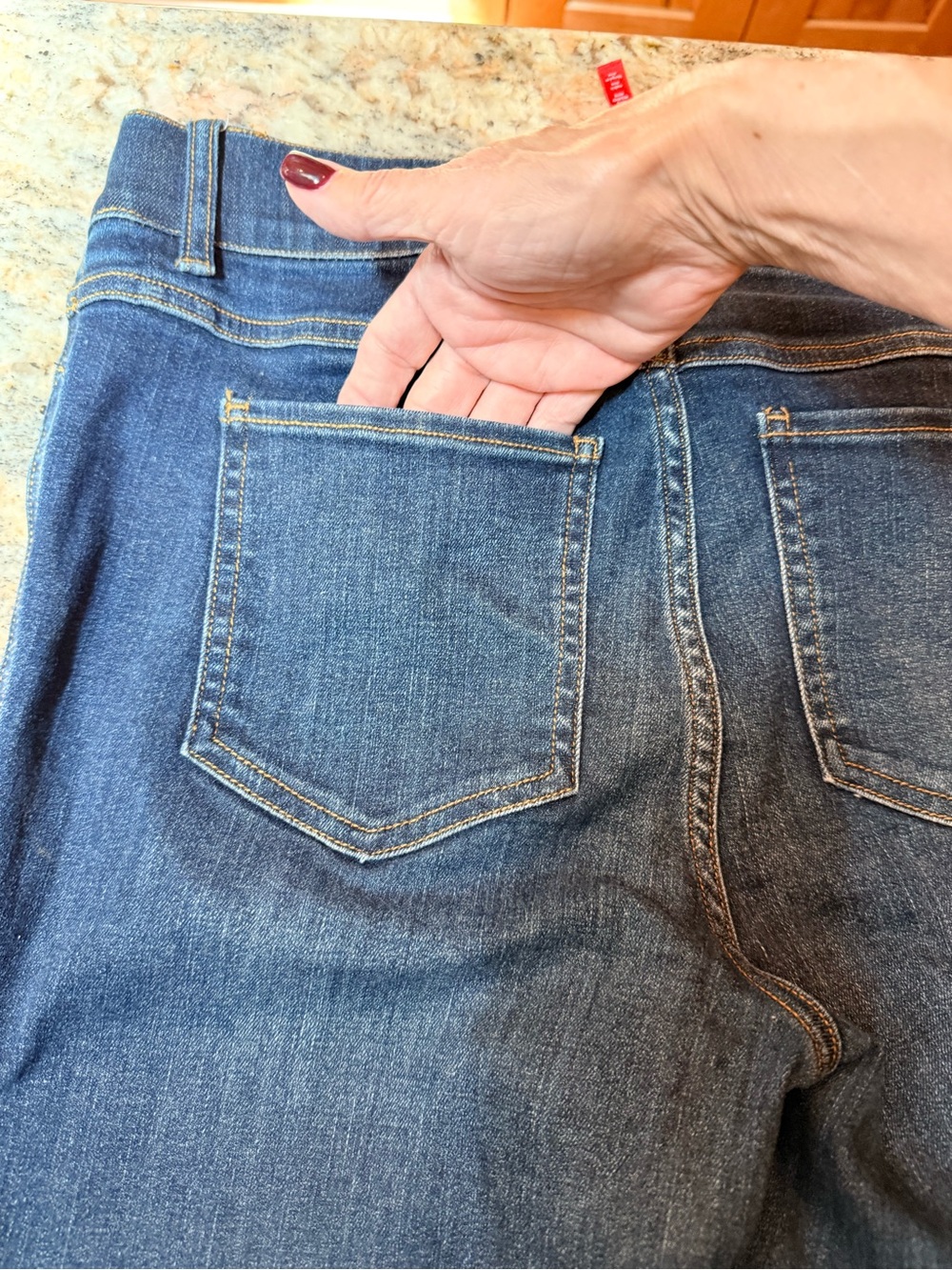 SPANX Dark Wash Flare Jeans - Picture 6 of 12